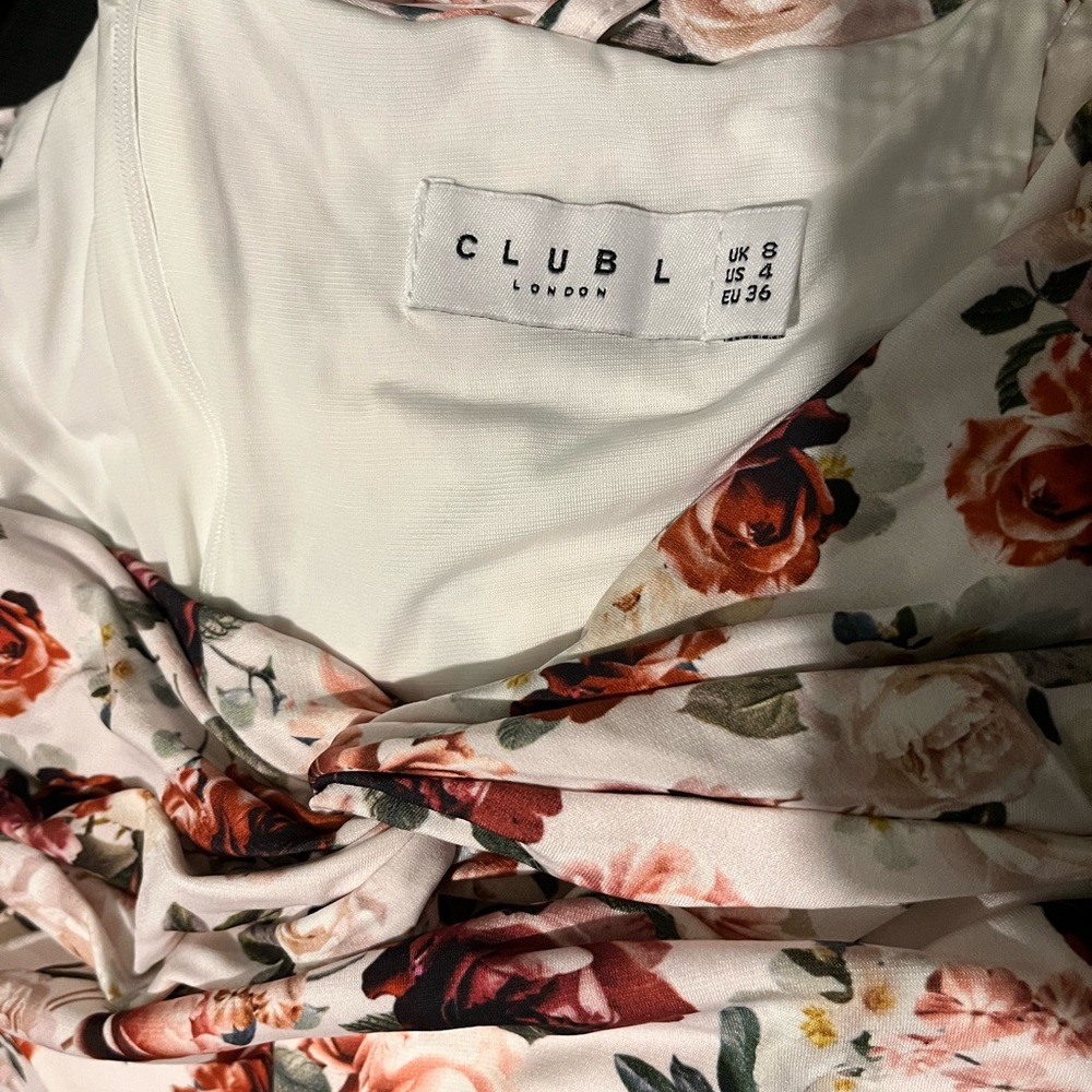 Club L London Pink Floral Maternity Dress - Picture 5 of 8